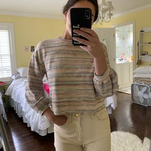 Madewell colorful cropped long sleeve